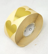 Gavem&aelig;rke hjerter 40x48mm guld 1000 stk