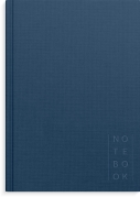 Notesbog Textile dark blue linieret A5