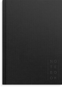 Notesbog Textile black linieret A5