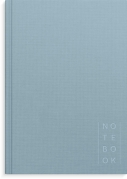 Notesbog Textile light blue linieret A5
