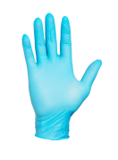 Handsker Nitril u/pudder bl&aring; small 100 stk. WorkSafe Tykkelse 0,09mm