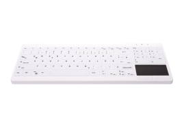 Hygiene Compact Keyboard ACTIVE KEY,Hvid Nordic, tr&aring;dl&oslash;s
