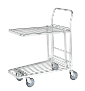 Plukvogn. Mål L86xB53xH101 cm. Kapacitet øverste hylde: 100 kg