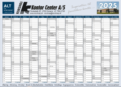 Korshøj kalender 2025 A4 u/b