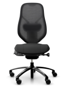 RH Kontorstol Mereo 220 med netryg Stof: Select sort 60999, Gas B Sort Fodkryds, Bl&oslash;de hjul