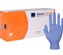 Nitrilhandsker&nbsp;medium bl&aring; pudderfri&nbsp;150stk/pak 