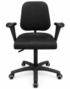 Egholm Kontorstol Labmaster h&oslash;j ryg H&oslash;jde: 46-67 cm sort kunstskind Dolce