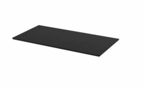 Fumac bordplade 180x80cm rektangul&aelig;r sort mat decor laminat sort ABS kant