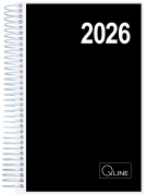 Dagkalender sort PP-plast Q-Line 2026
