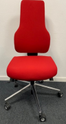 Delta Office 2 kontorstol rød Med synkronvip og sædedybde