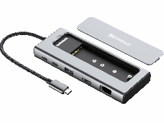 Sandberg USB-C 6in1 Travel Dock, SSD Case