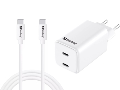 Oplader Sandberg AC USB-C PD65W EU, kabel 1.5M