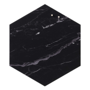Glass board 42 cm Hexagon. Black marble