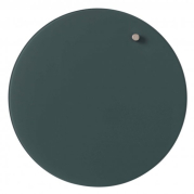 Glastavle magnetisk cirkel Ø25 cm mørkegrøn