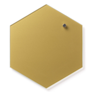 Glass board 21 cm Hexagon. Gold