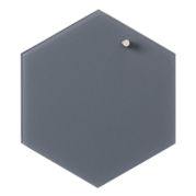 Glass board 21 cm Hexagon. Grey