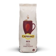Chokoladedrik Caprima Red l&aelig;kker og cremet og med 16% kakao. 1 kg.