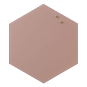 Glastavle magnetisk hexagobal 42 cm rosa
