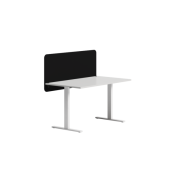 Bordsk&aelig;rmv&aelig;g Abstracta M&aring;l: B120xH65cm Stof: Sort Incl. sorte beslag