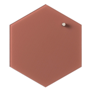 Glass board 21 cm Hexagon. Terracotta