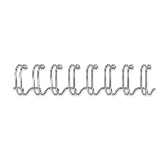 Spiralrygge Fellowes 3:1 wire 10mm sølv A4 100stk/pak