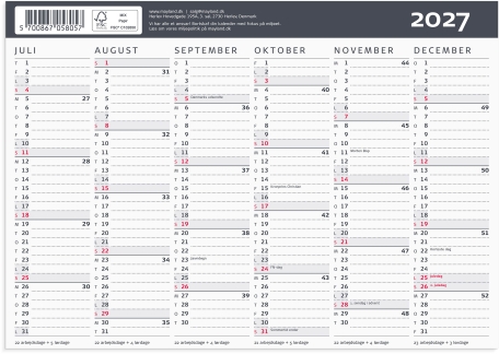 Kontorkalender Moderne A5 2027 - 27058050