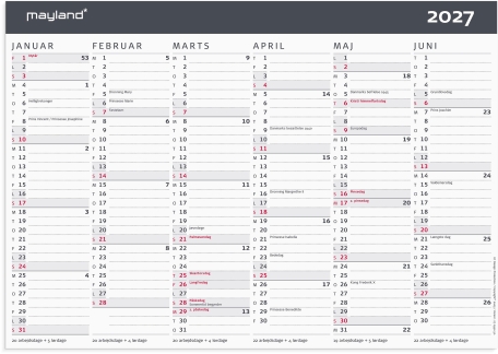 Kontorkalender Moderne A4 2027 - 27059050