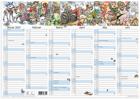 V&aelig;gkalender Otto Dickmeiss A3 2027 - 27063150
