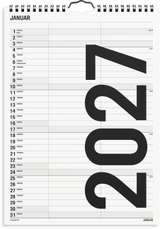 Familiekalender Black and white 2 kol. 2027 - 27066510