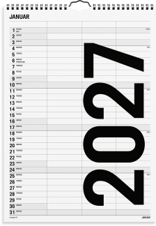Familiekalender Black and white 3 kol. 2027 - 27066520