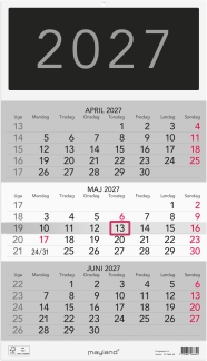 V&aelig;gkalender Triplanner 2027 - 27066640