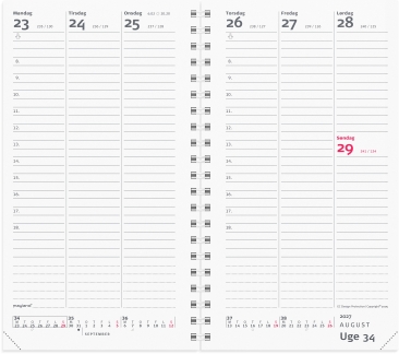 Week Planner h&oslash;jformat REFILL 2027 - 27088500