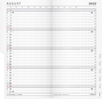 Index Planner m&aring;nedskalender REFILL + tlf.reg. 2027 - 27095100