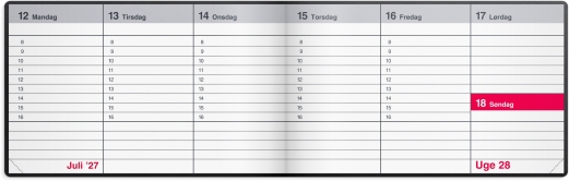 Mini bordkalender sort vinyl 2027 - 27132000