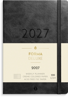 A6 Forma Deluxe ugekalender tv&aelig;rf. sort kunstskind 2027 - 27201400