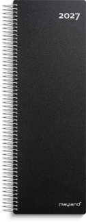 Spiralnoteringskalender dag sort PP-plast 2027 - 27225000