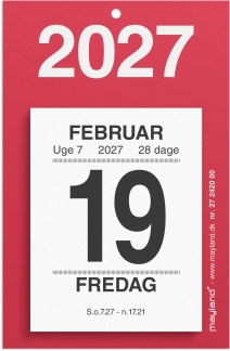 Lille afrivningskalender m/bagsidetekst 2027 - 27242000