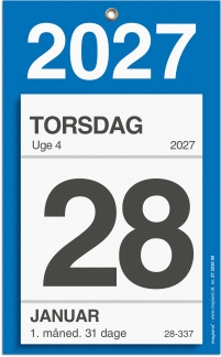 Kontorafrivningskalender m/bagsidetekst 2027 - 27253000