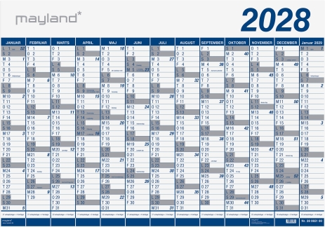 K&aelig;mpekalender 1x13 mdr. PP-plast r&oslash;r 2028 - 28065000