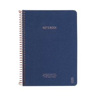 Notebook KOZO Premium A5 80g linieret navy 100 sider