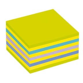 Blok Post-it Notes 2028NB 76x76 mm kubusblok neonbl&aring;/gr&oslash;n 