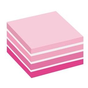 Blok Post-it Notes 2028P 76x76 mm kubusblok pink