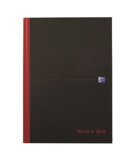 Notesbog Oxford Black n´Red A4 lin indbundet 96 blade