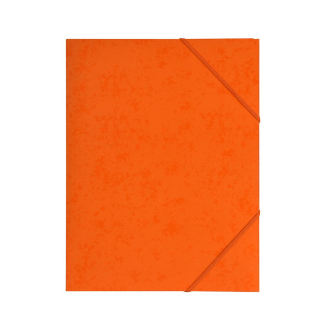 Kartonmappe BNT A4 orange m/3 klapper &  orange elastik