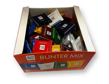 Chokolade Ritter Sport mini ass 84 tk. 1,4 kg