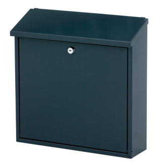 Postkasse antracit 11,5x37x37cm pulverlakeret st&aring;l Malagan