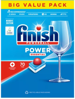 Maskinopvasketabs pak/70 stk Finish powerball power 