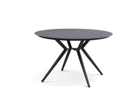 Spisebord/havebord Corfu Ø126 cm antracit alu