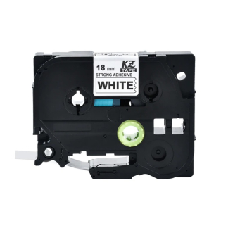 Prægetape TZe241 sort/hvid 18mm x 8m til lamineret