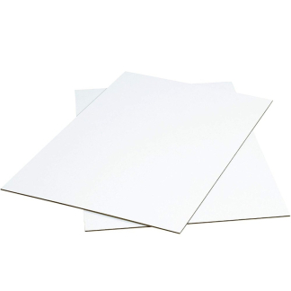 Skiltekarton 50x70cm 570g hvid
